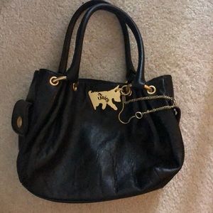 Black leather Juicy Couture Bag Top Handle Vintage
